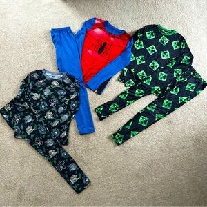 Youth boys medium (8-10) cuddl duds base layer Spider-Man Minecraft Star Wars